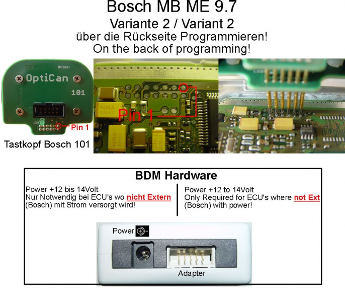 Bosch ME 9.7 2MB (AMG) pinout diagram 2